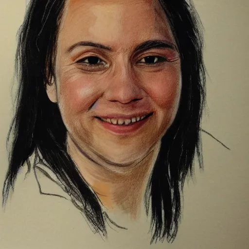 Prompt: portrait drawn by victor melamed