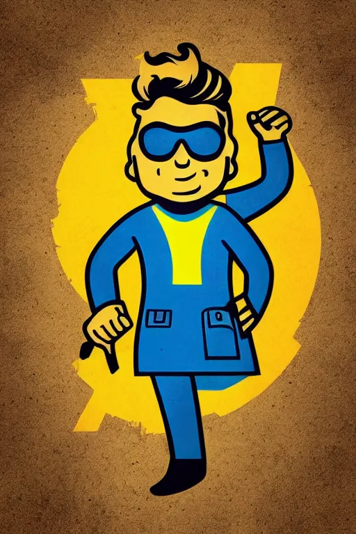 Image similar to fallout 7 6 retro futurist illustration art by butcher billy, sticker, colorful, illustration, highly detailed, simple, smooth and clean vector curves, no jagged lines, vector art, smooth andy warhol style