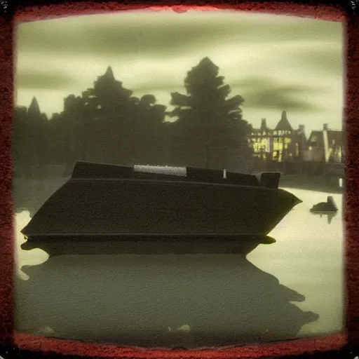 Image similar to calssical floating dark rapids web retriever hearse limo tower , by Johannes Vermeer and Georgia O'Keefee and H.P. Lovecraft , polaroid photo , unreal engine , cubist