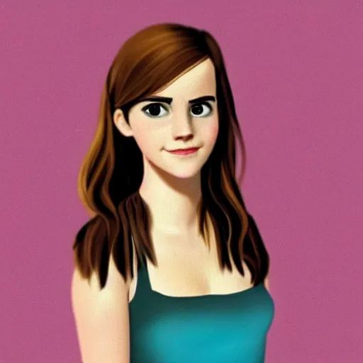 Image similar to pixar animation of emma watson, dreamworks