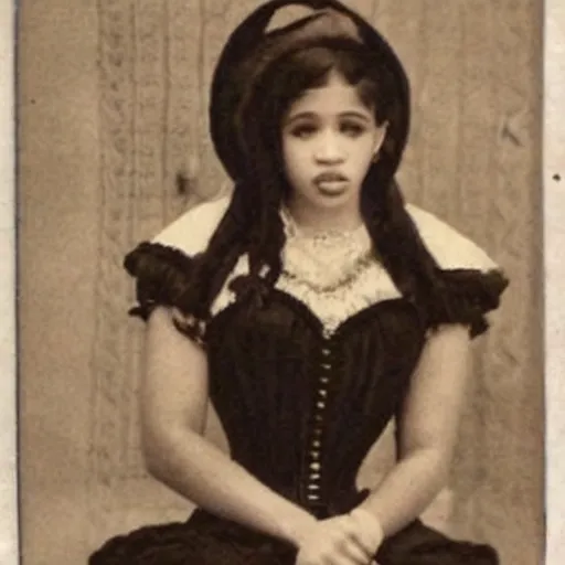 Image similar to Old Victorian photo of Cardi B