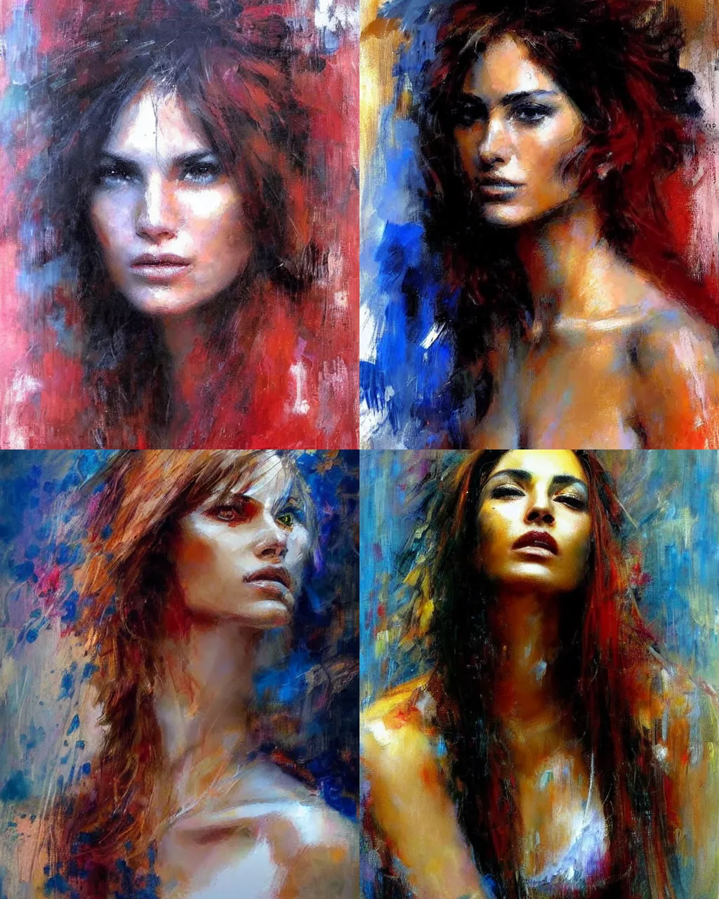 Prompt: beautiful portrait by henry asencio, masterpiece, brush strokes, vivid