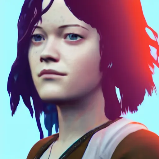 Image similar to jane levy as chloe price with blue hair in life is strange, highly detailed, high quality, hd, 4 k, 8 k, canon 3 0 0 mm, professional photographer, 4 0 mp, lifelike, top - rated, award winning