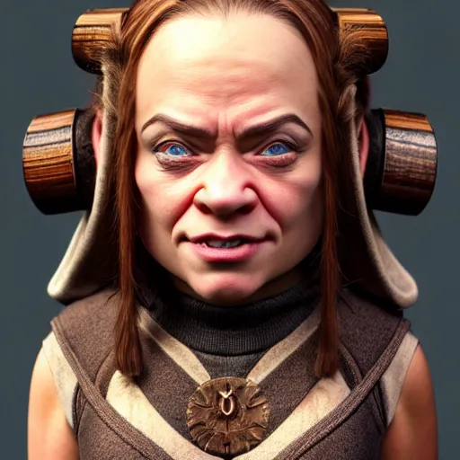 Image similar to full body shot of an dwarf girl, photorealistic, perfect symmetrical image, symmetrical face, perfect face, longshot, cinematic, hyper realism, hyper detailed