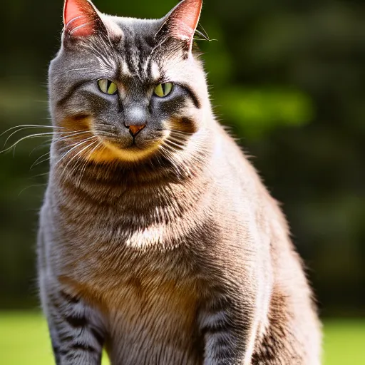 Prompt: cat becoming best friends with Churchill, 40nm lens, shallow depth of field, split lighting, 4k,