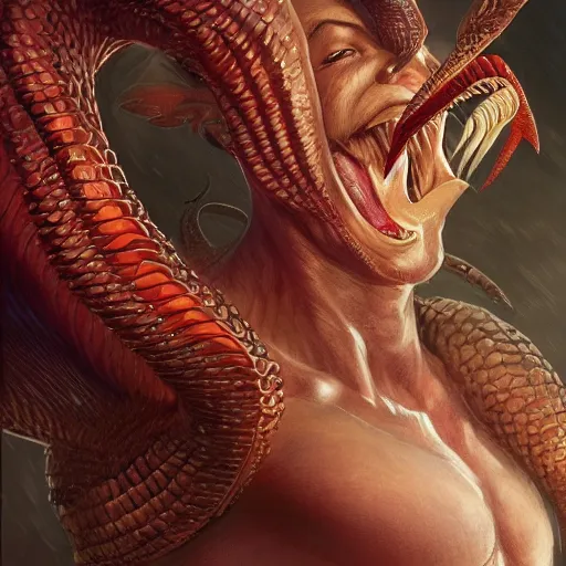 Image similar to combat naga merman, 5 e, d & d, fantasy, intricate, elegant, highly detailed, digital painting, artstation, concept art, smooth, sharp focus, illustration, art by artgerm and greg rutkowski