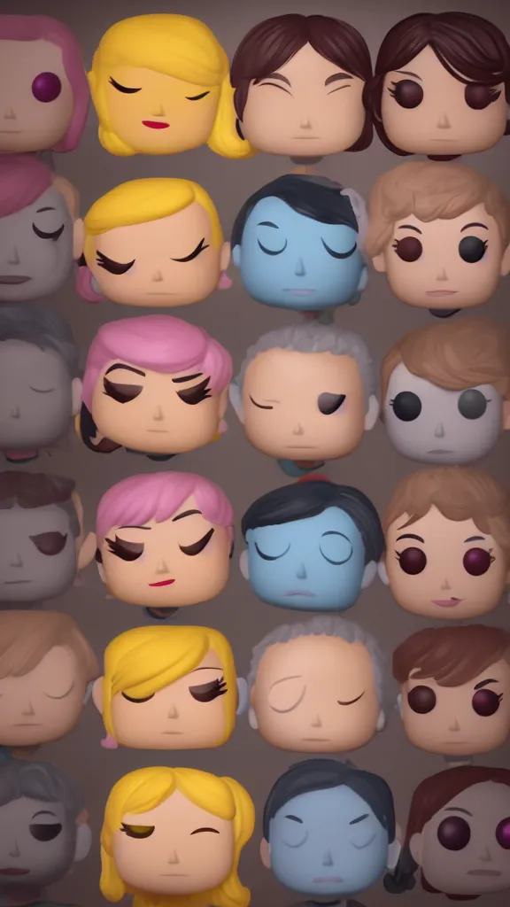 Prompt: sweet lady Funko Pop emoji portrait cinematic lighting