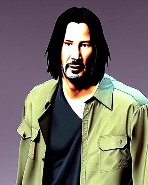 Image similar to keanu reeves rendered in n 6 4. nintendo 6 4 graphics keanu reeves