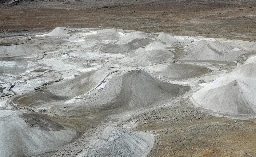 Image similar to bioremediation white architecture in the mining tailings