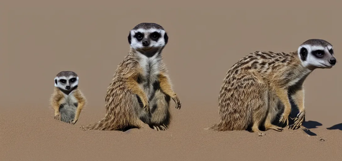 Prompt: meerkat, eating human, in cape town, artstation