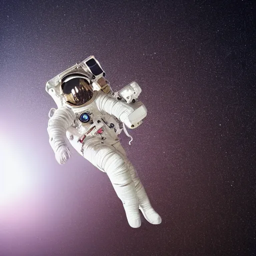 Image similar to photograph of an astronaut, lit from bottom, full body photo,, 8 k