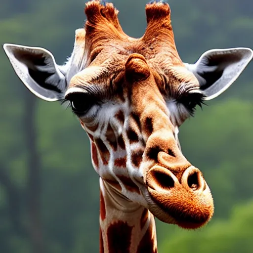 Image similar to a giraffe with 1 2 necks