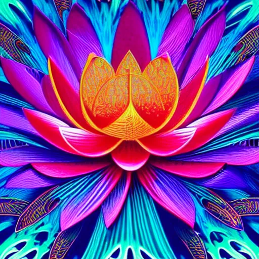 psychedelic flower art