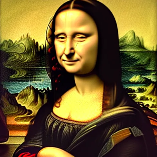 Prompt: minion as the mona lisa, painting, davinci