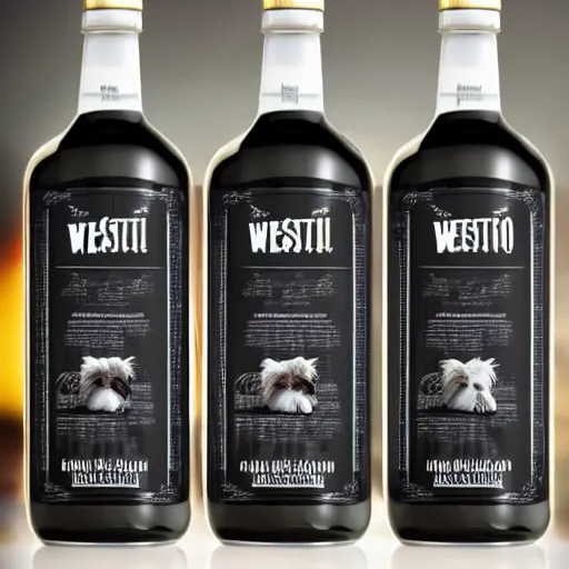 Prompt: westie cocchi Americano label