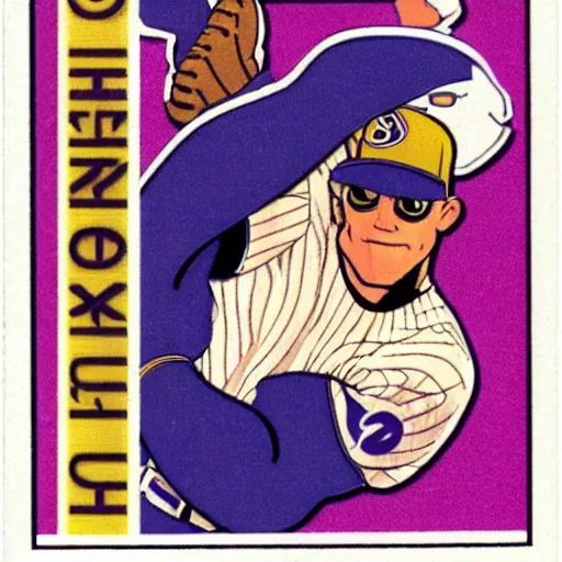 Image similar to Thanos rookie baseball card for the Milwaukee Brewers,