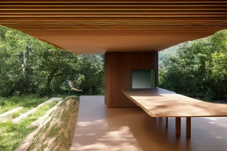 Image similar to a house, shaped like a table