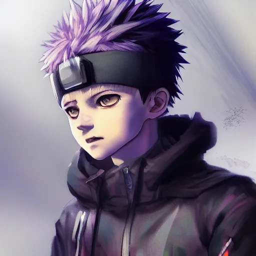 Image similar to realistic killua zoldyck, techwear, streetwear, cyberpunk style outfit, greg rutkowski, artgerm, ross tran, takato yomamoto, wlop, ilya kuvshinov, intricate complexity, detailed portrait, 4 k, cinematic lighting, artstation, sharp focus, smooth, hd, hdr, award winning, octane render