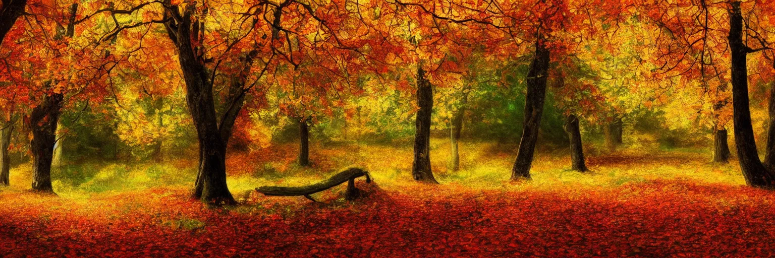 Image similar to beautiful painting of autumn scenery, wallpaper, 4k, detailed