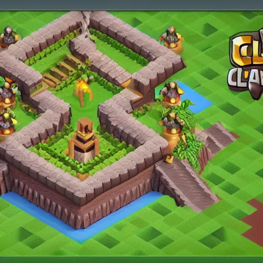 Prompt: clash of clans base design