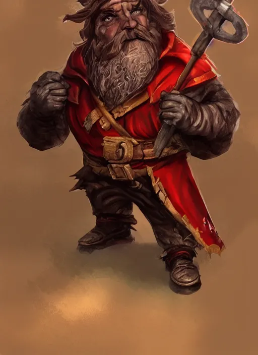 Image similar to communist dwarf with two axes in hands, dungeons and dragons character, fantasy portrayal, digital art, artstation