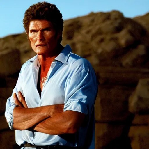 Prompt: david hasselhoff in breaking bad