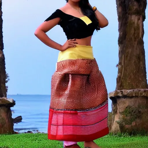 Prompt: strapless bihu mekhela top, latest fashion style dress costume 3 6 0 degree view + concept art