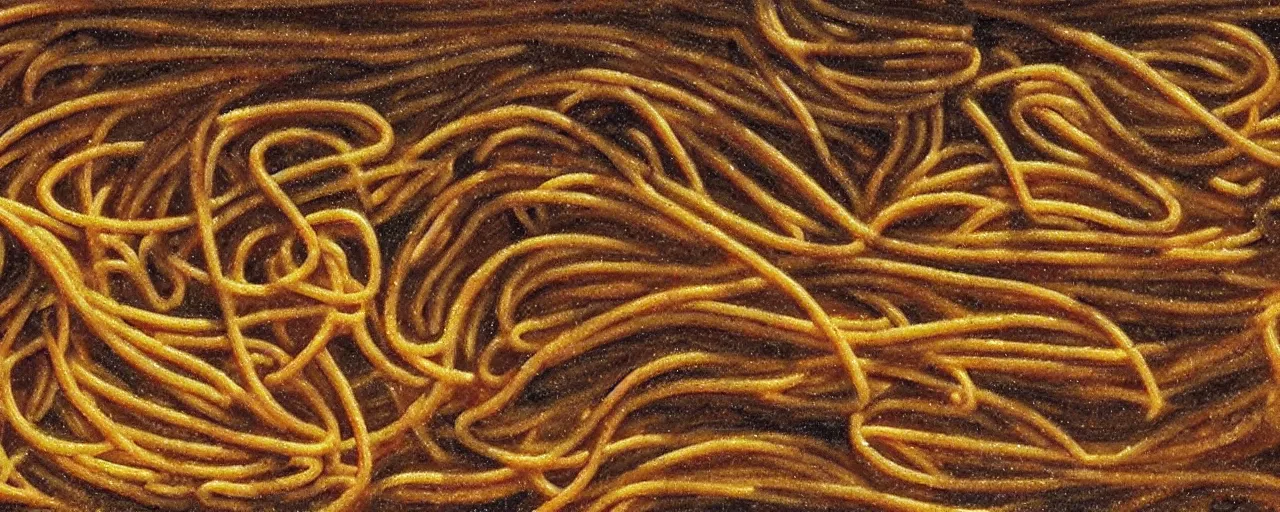 Image similar to ancient pitcographs of spaghetti at lascaux, cave, fine detail,