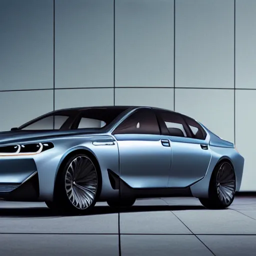 Image similar to futuristic BMW 535i from the year 2053