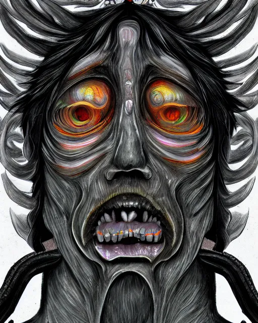 Prompt: man with seven eyes | digital painting | highly detailed | fantasy