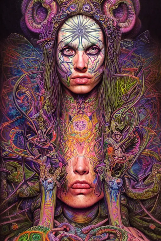 psychedelic shaman, pastel, wearing celtic tattoos, | Stable Diffusion |  OpenArt