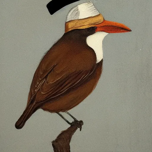 Image similar to a bird with a hat