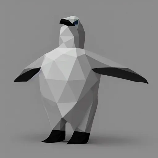 Image similar to low-poly penguin