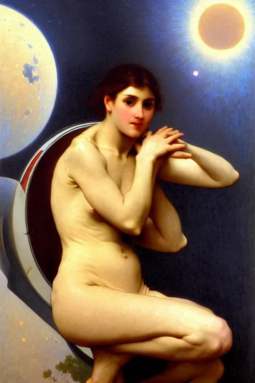 Image similar to portrait of a astronaut, by bouguereau