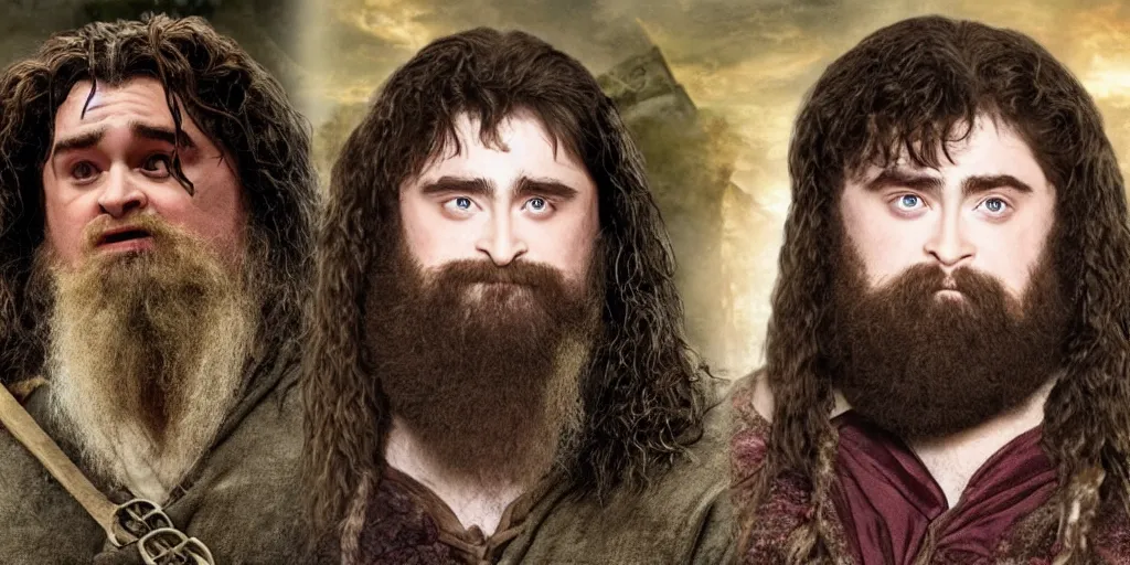 Image similar to Daniel Radcliffe as a Hagrid