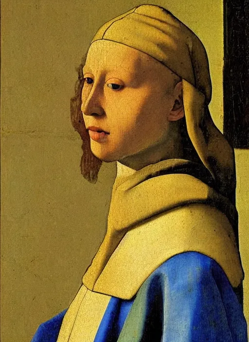 Prompt: paints, brushes, drawings, medieval painting by jan van eyck, johannes vermeer, florence