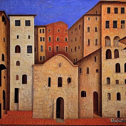 Prompt: old city by duccio di buoninsegna