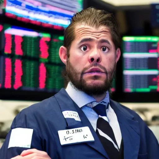 Prompt: the face of a day trader who just lost it all