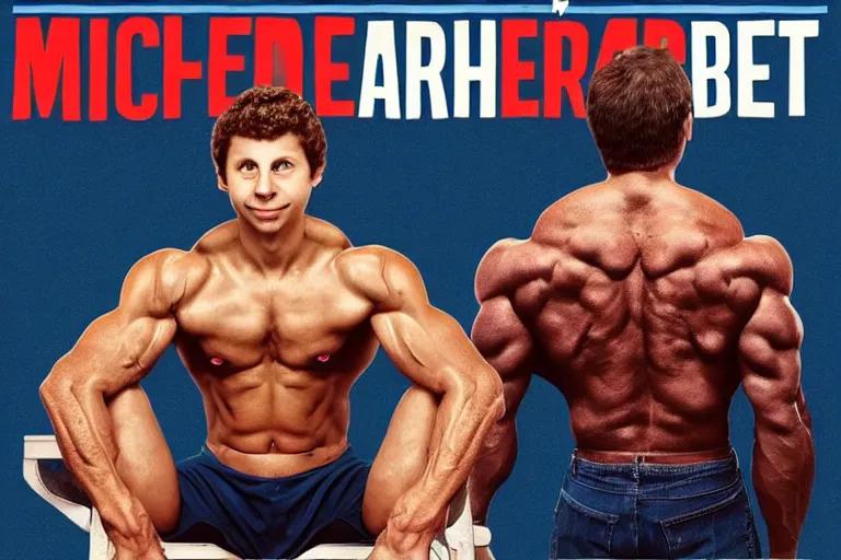 Image similar to “ a very buff bodybuilder michael cera runs for president, historic moment, propaganda poster, 4 k, news piece ”