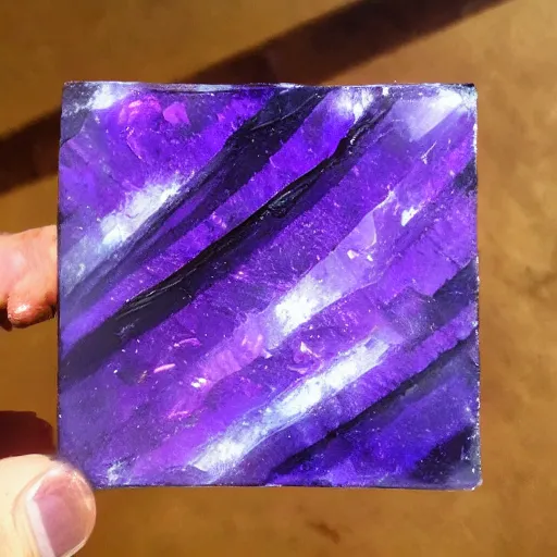 Image similar to Floating dark-purple crystal shard 🎨🖌️