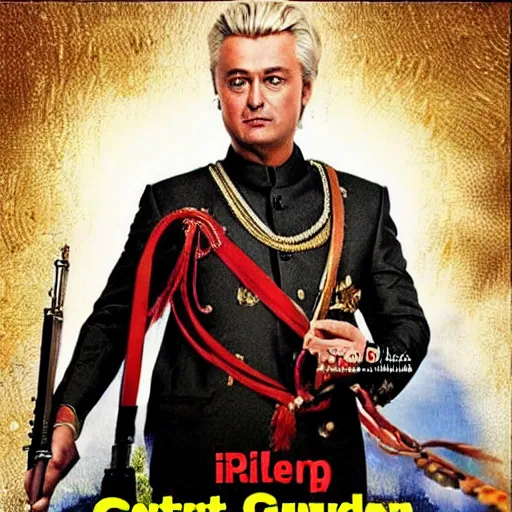 Image similar to geert wilders in bollywood movieposter