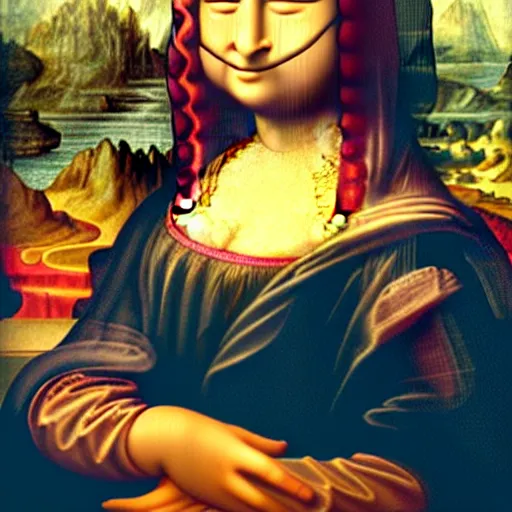 Image similar to hamster with hood, mona lisa style