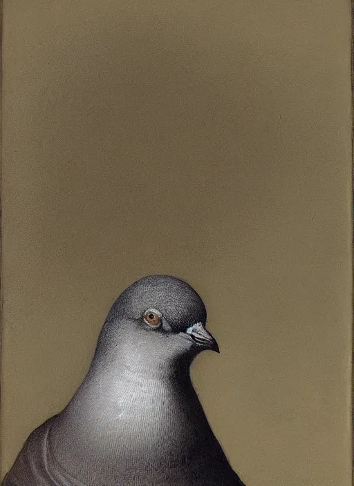 Prompt: portrait of a pigeon by caravaggio