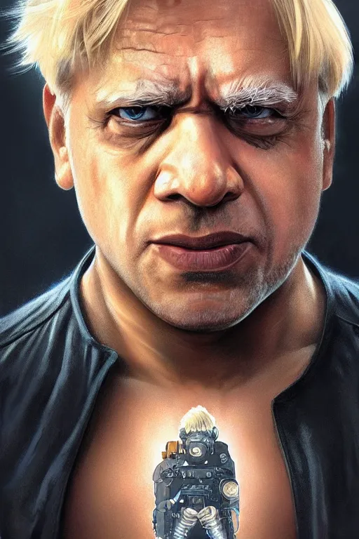 Prompt: Narendra Modi as Terminator, Boris Johnson hairstyle, full body realistic portrait, highly detailed, digital painting, artstation, concept art, smooth, sharp focus, illustration, cinematic lighting, art by artgerm and greg rutkowski and alphonse mucha