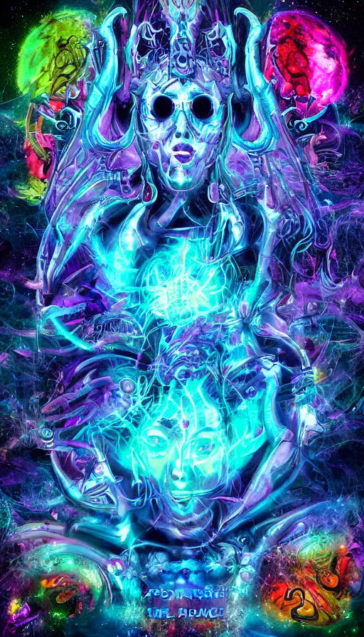 Image similar to psytrance artwork, by khara inc