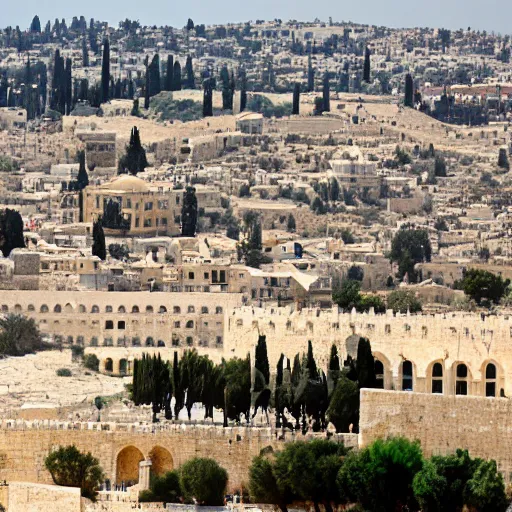 Prompt: the old city of jerusalem is a walled city that has been fought over for centuries. it is the holiest city in judaism and home to many important religious sites, including the western wall and the temple mount