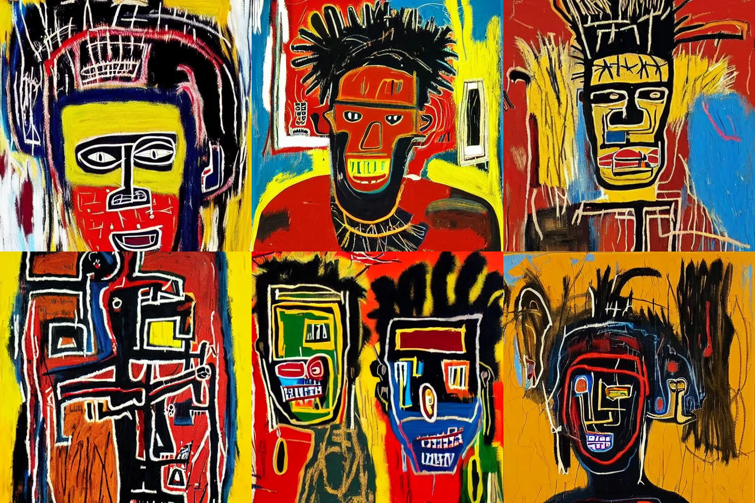 Prompt: extremely highly detailed African paintings by Jean-Michel Basquiat