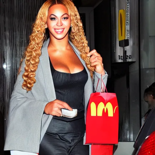 Image similar to beyonce working at mcdonalds