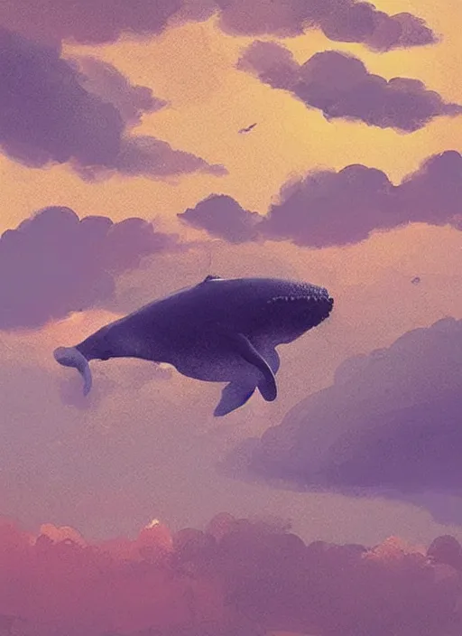 Image similar to A breaching whale made of clouds in the sky, hot air balloons with people, digital painting by Alena Aenami, Alena Aenami, Alena Aenami, Muhammad Nafay, Jordan Grimmer, Studio Ghibli, wonderous, serene, intricate, elegant, beautiful, highly detailed, artstation, concept art, sharp focus, illustration, cinematic lighting, cgsociety, 8k, high resolution, hyperdetailed, trending on artstation