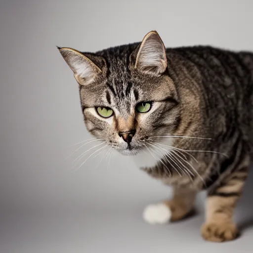 Prompt: studio photo of a cat with diamondback fur, 4k